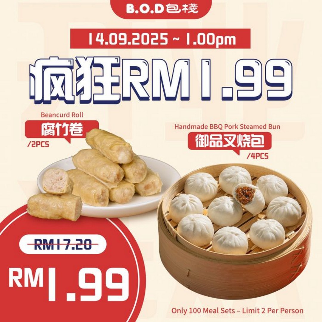 B.O.D-Mid-Valley-Grand-Opening-Promotion-3 13-30 September 2025: B.O.D Mid Valley: Grand Opening Promotion: RM1.99 Buns, Value Sets & 20% Off Frozen Deals