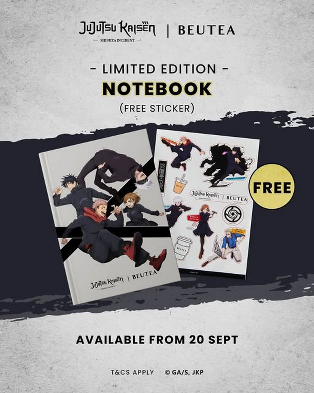 Beutea-Malaysia-Jujutsu-Kaisen-Limited-Edition-Notebook-Promotion 20 September 2025 onwards: Beutea Malaysia: Jujutsu Kaisen Limited Edition Notebook Promotion