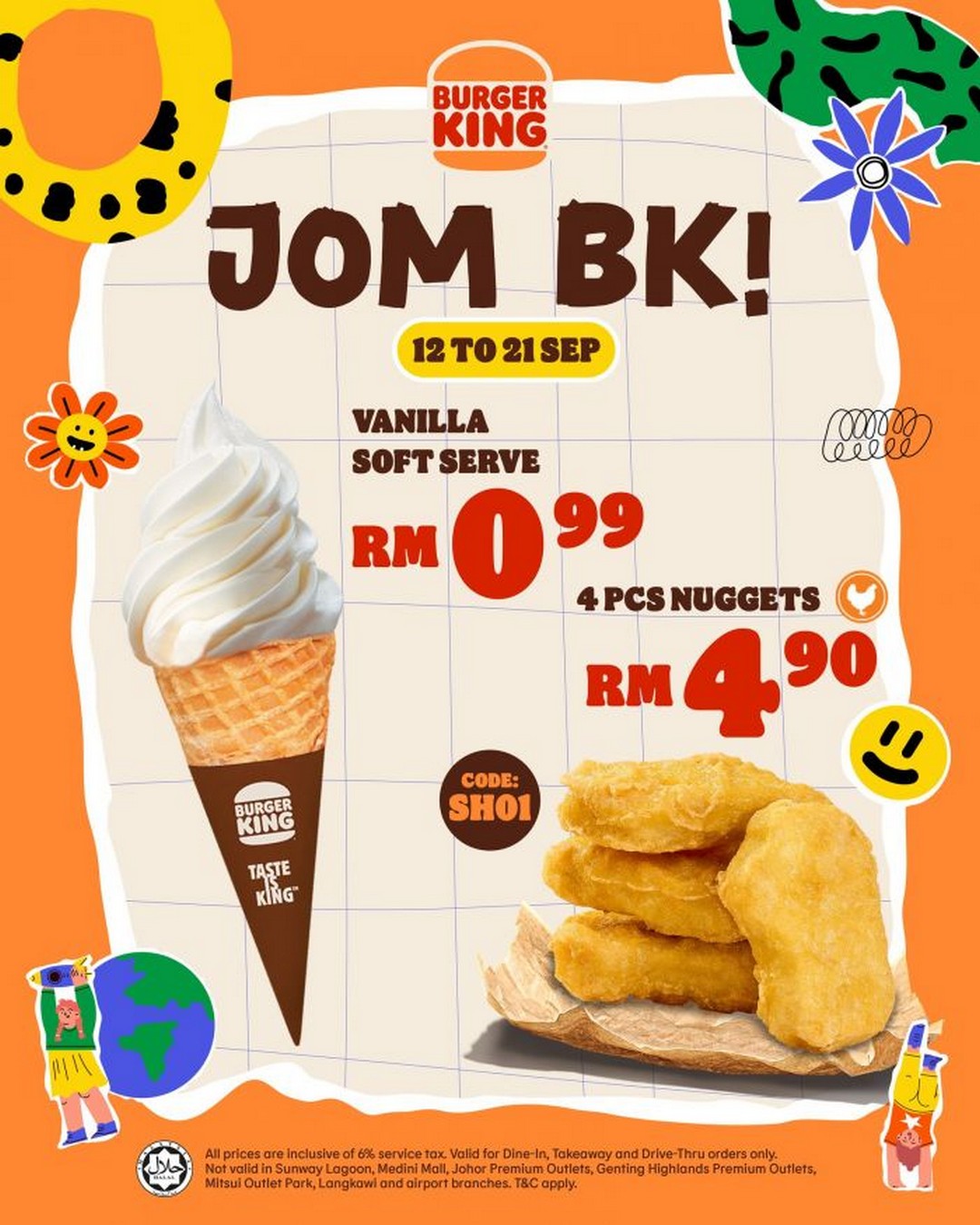 Burger-King-Malaysia-School-Holiday-Promotion 12-21 September 2025: Burger King Malaysia School Holiday Promotion – Soft Serve RM0.99 & Nuggets RM4.90 (Dine-in, Takeaway & Drive-Thru)