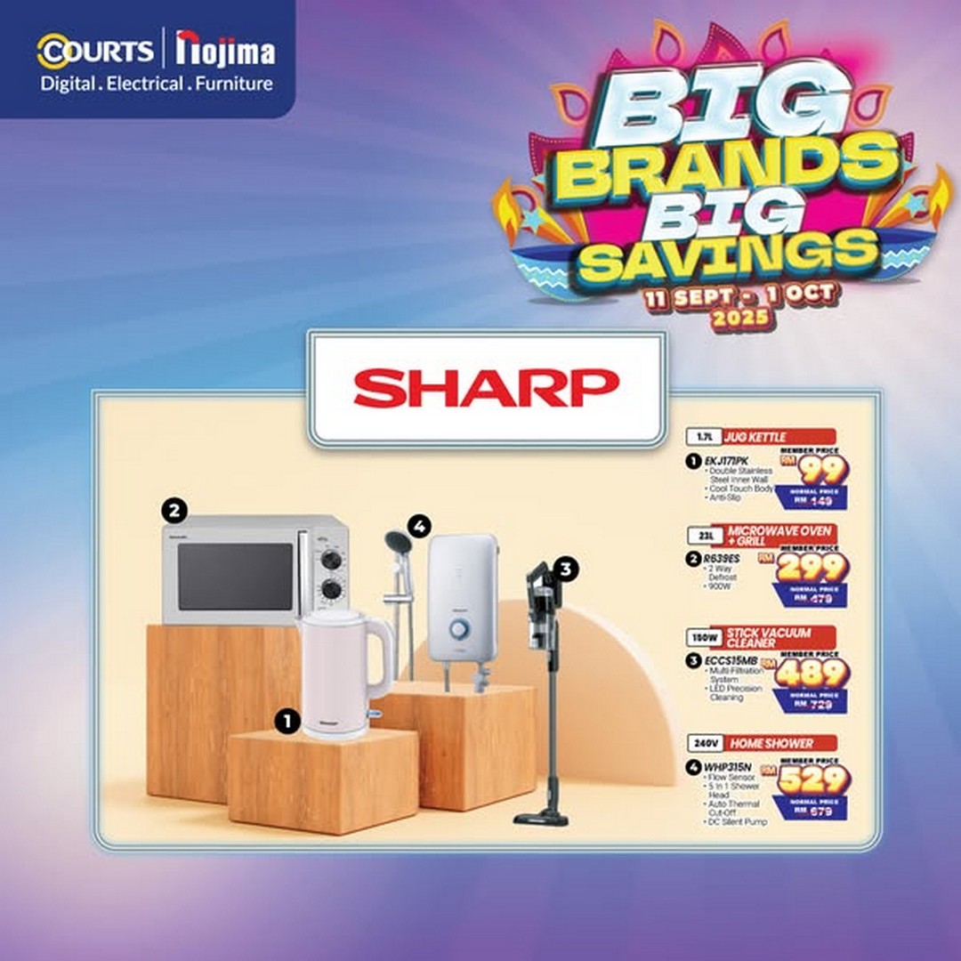 COURTS-Malaysia-Deepavali-Sale-1 Now till 1 October 2025: COURTS Malaysia Deepavali Sale – Discounts on Home & Kitchen Essentials with Atome Easy Payment