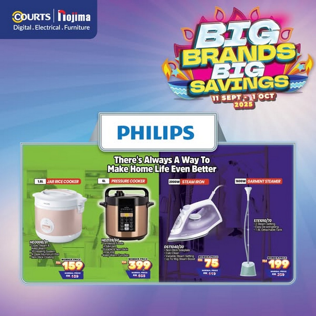 COURTS-Malaysia-Deepavali-Sale-4 Now till 1 October 2025: COURTS Malaysia Deepavali Sale – Discounts on Home & Kitchen Essentials with Atome Easy Payment