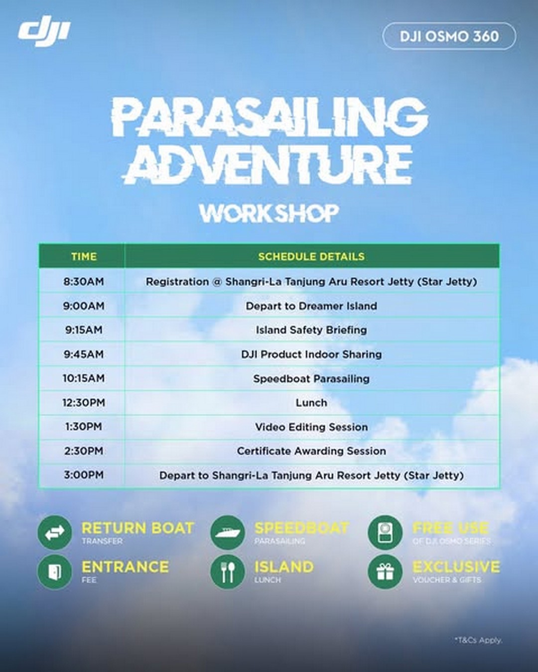 DJI-Malaysia-Parasailing-Adventure-Workshop-1 28 September 2025: DJI Malaysia: Parasailing Adventure Workshop: Capture 360° Shots at Dreamer Island Sabah