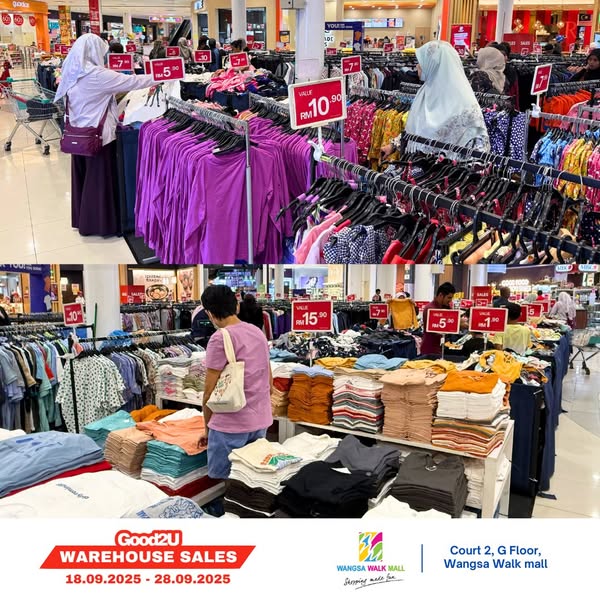 Good2U-Warehouse-Sale-at-Wangsa-Walk-Mall 18-28 September 2025: Good2U Warehouse Sale at Wangsa Walk Mall, Branded Fashion Bargains for the Whole Family