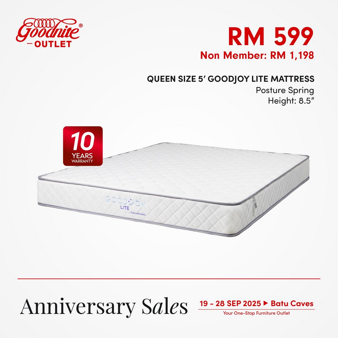 Goodnite-Outlet-Batu-Caves-Anniversary-Sale-9 19-28 September 2025: Goodnite Outlet Batu Caves Anniversary Sale with Mystery Gifts, Cash Rebates and Freebies