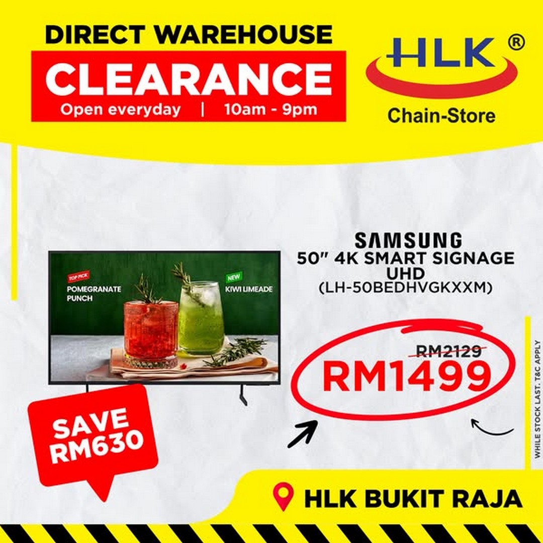 HLK-Bukit-Raja-Direct-Warehouse-Clearance-Sale-2 3 September 2025 onwards: HLK Bukit Raja Direct Warehouse Clearance Sale: Huge Discounts on Electrical Appliances