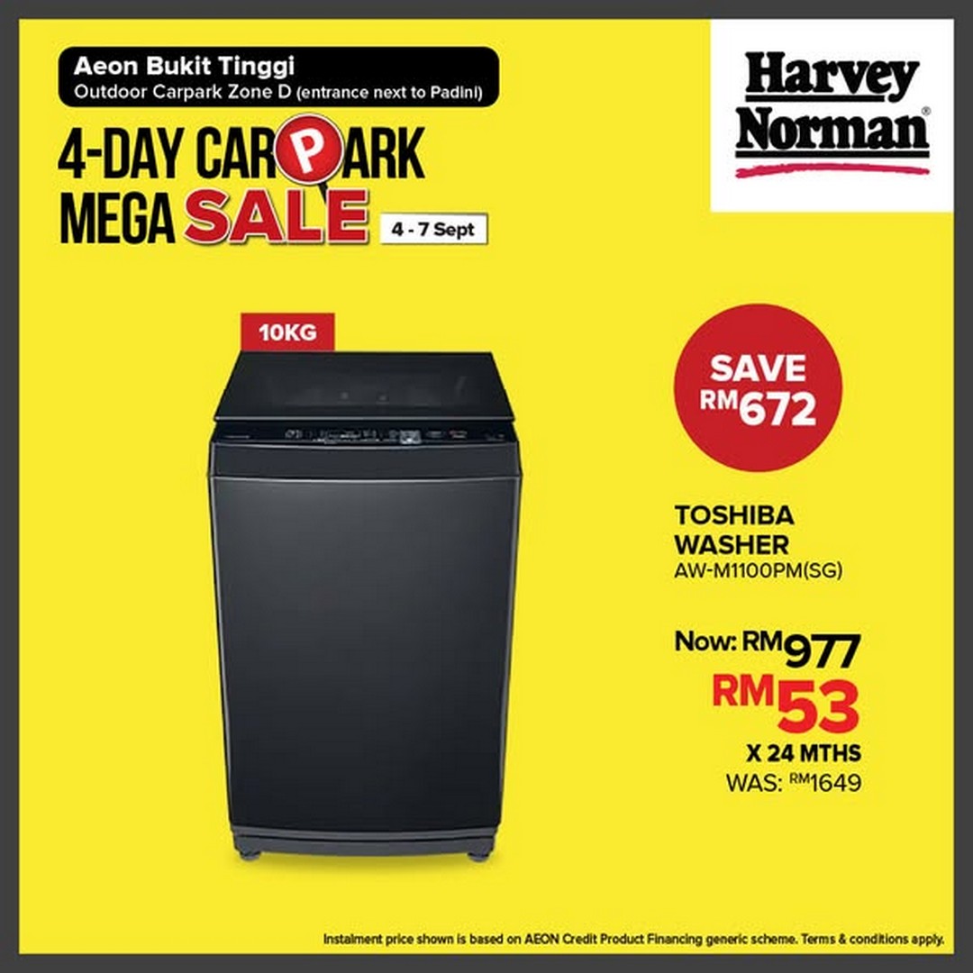 Harvey-Norman-Malaysia-4-Day-Carpark-Mega-Sale-2 4-7 September 2025: Harvey Norman Malaysia: 4-Day Carpark Mega Sale: Unbeatable Discounts on Electrical Appliances, Computers & Furniture