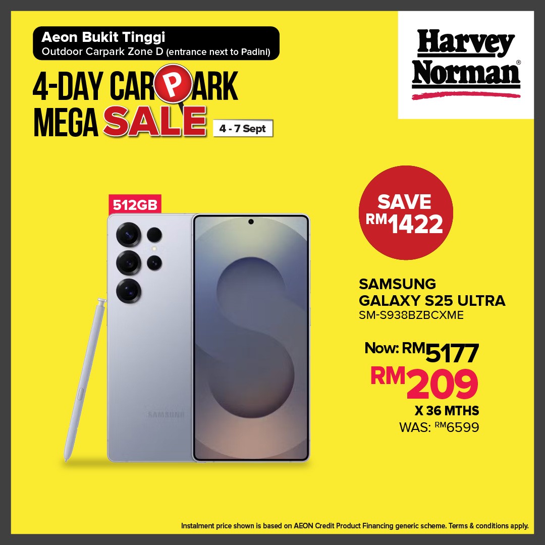 Harvey-Norman-Malaysia-4-Day-Carpark-Mega-Sale-6 4-7 September 2025: Harvey Norman Malaysia: 4-Day Carpark Mega Sale: Unbeatable Discounts on Electrical Appliances, Computers & Furniture