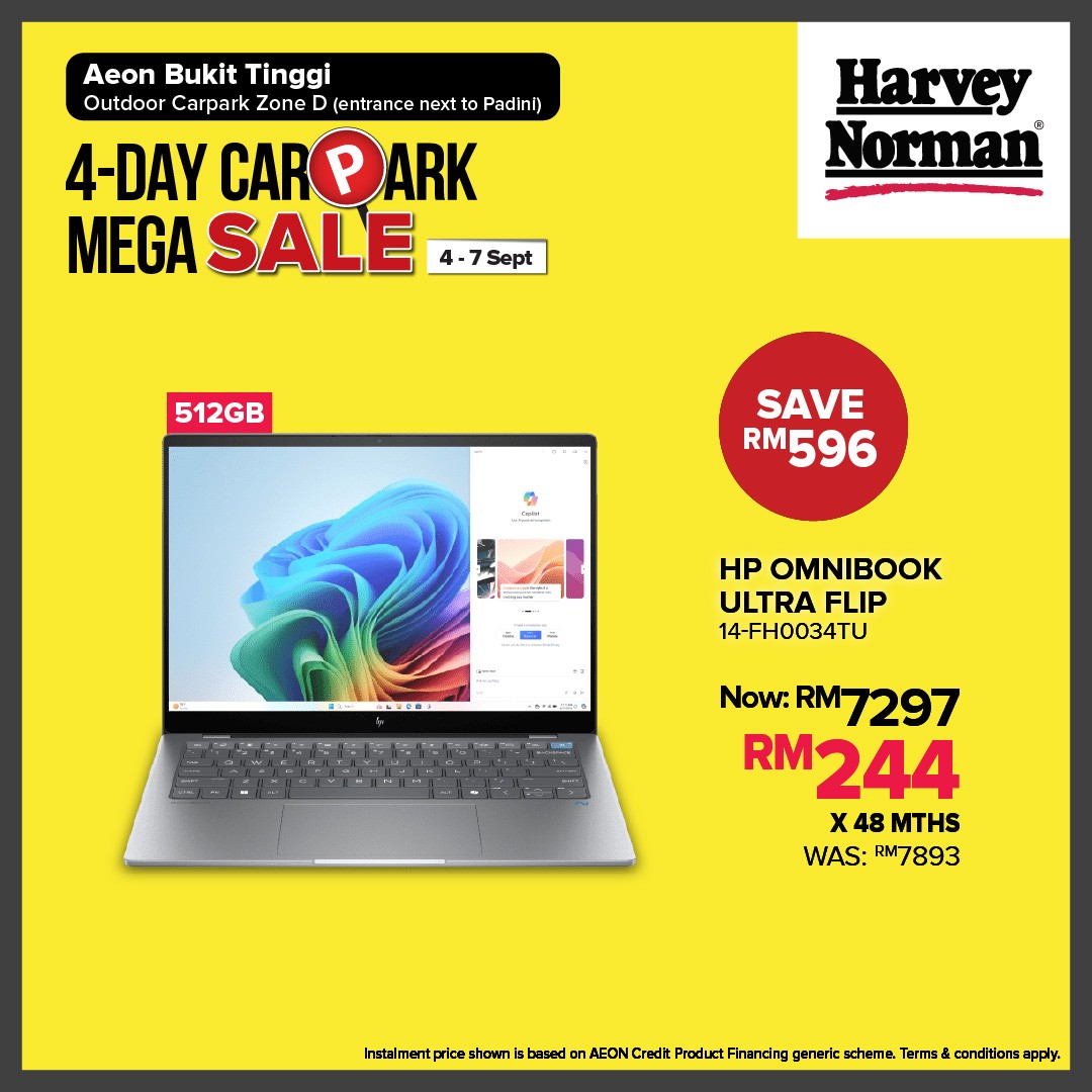 Harvey-Norman-Malaysia-4-Day-Carpark-Mega-Sale-8 4-7 September 2025: Harvey Norman Malaysia: 4-Day Carpark Mega Sale: Unbeatable Discounts on Electrical Appliances, Computers & Furniture