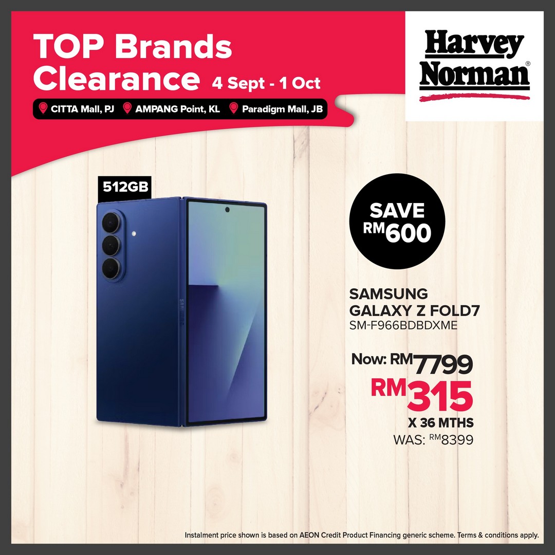 Harvey-Norman-Malaysia-Clearance-Sale-with-Up-to-75-Off-6 23 September–1 October 2025: Harvey Norman Malaysia: Clearance Sale with Up to 75% Off on Top Brands
