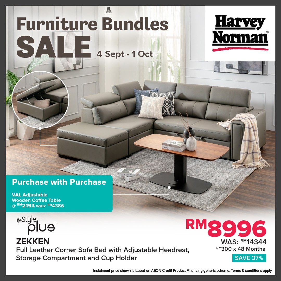Harvey-Norman-Malaysia-Furniture-Bundles-Sale-8 4 September-1 October 2025: Harvey Norman Malaysia: Furniture Bundles Sale: Extra 20% OFF Coffee Tables with Leather Sofas