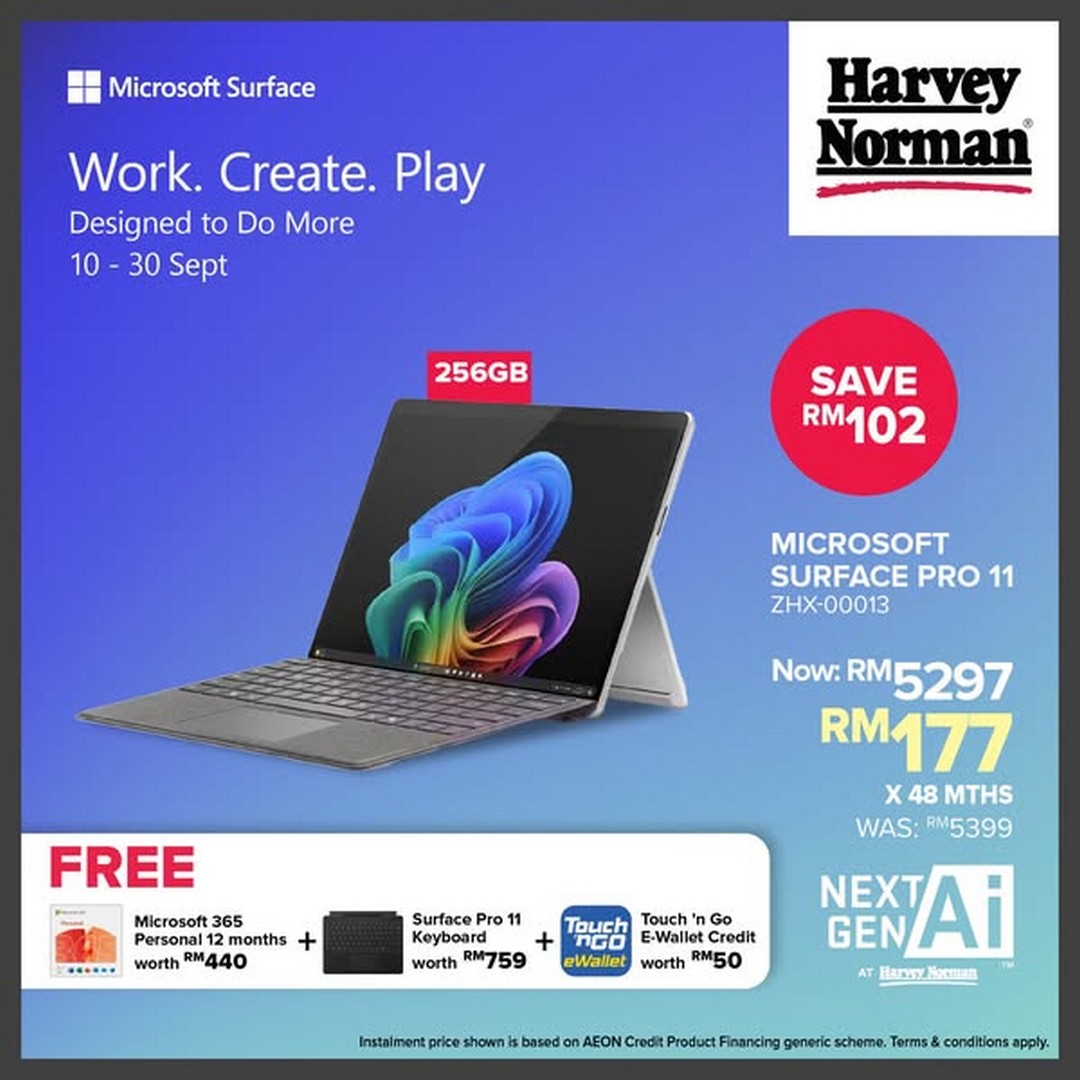 Harvey-Norman-Malaysia-Microsoft-Surface-Free-Gifts-Promotion-3 10-30 September 2025: Harvey Norman Malaysia: Microsoft Surface Free Gifts Promotion – Upgrade Your Tech with Exclusive Rewards