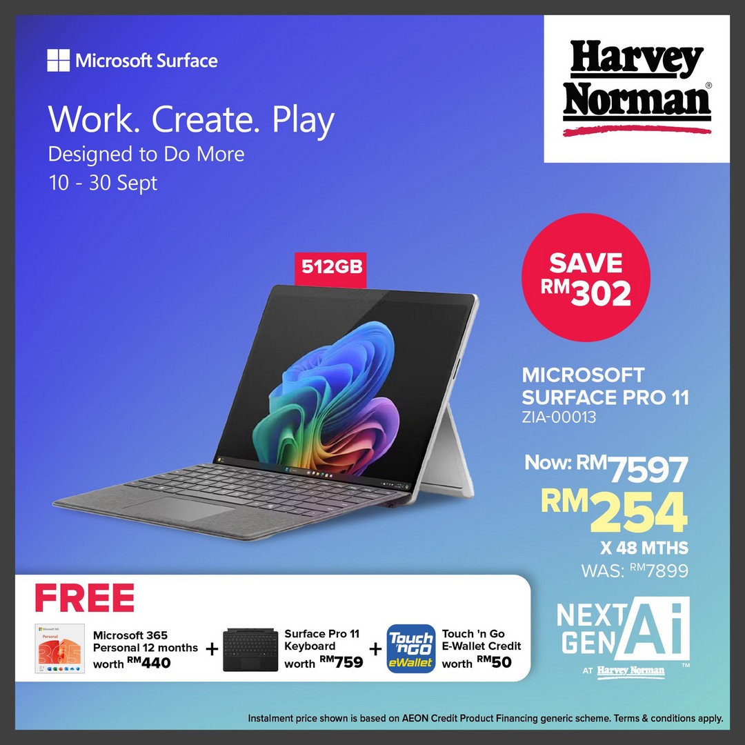 Harvey-Norman-Malaysia-Microsoft-Surface-Free-Gifts-Promotion-4 10-30 September 2025: Harvey Norman Malaysia: Microsoft Surface Free Gifts Promotion – Upgrade Your Tech with Exclusive Rewards