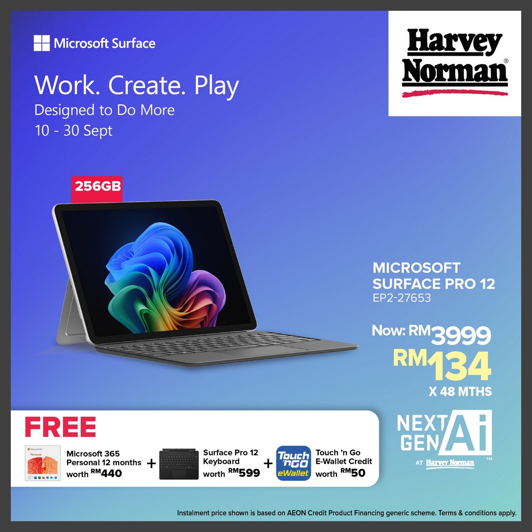 Harvey-Norman-Malaysia-Microsoft-Surface-Free-Gifts-Promotion-5 10-30 September 2025: Harvey Norman Malaysia: Microsoft Surface Free Gifts Promotion – Upgrade Your Tech with Exclusive Rewards