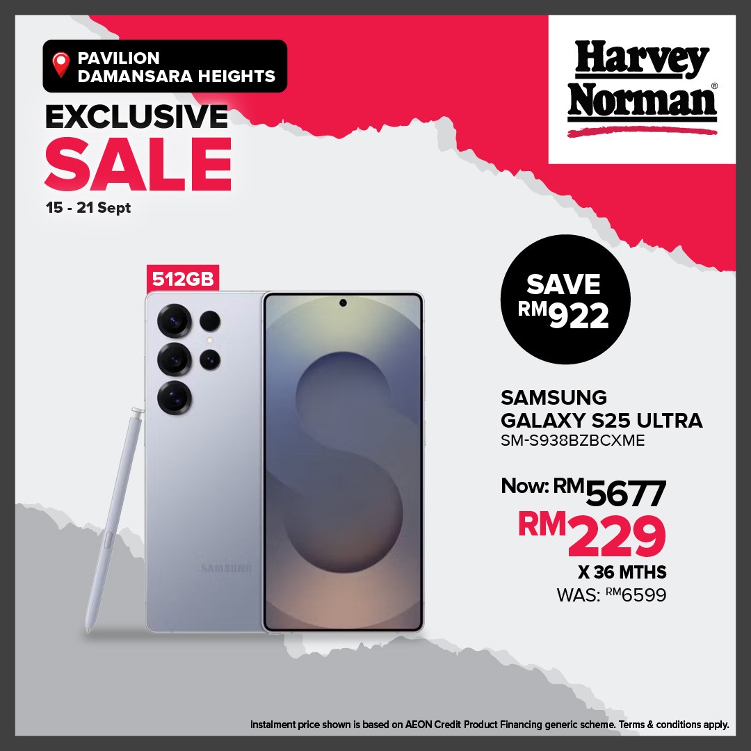 Harvey-Norman-Malaysia-Pavilion-Damansara-Heights-Mega-Sale-5 15-21 September 2025: Harvey Norman Malaysia Pavilion Damansara Heights Mega Sale with Up to 78% Off Electricals, Furniture and More