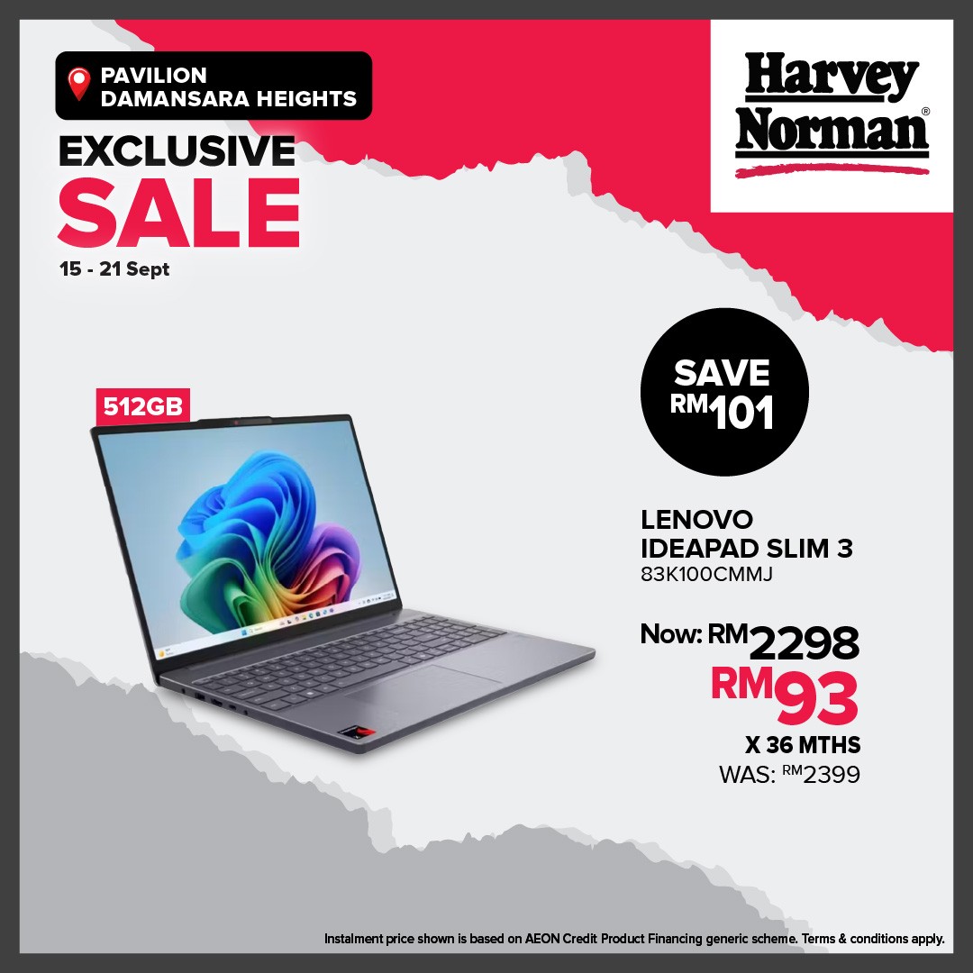 Harvey-Norman-Malaysia-Pavilion-Damansara-Heights-Mega-Sale-6 15-21 September 2025: Harvey Norman Malaysia Pavilion Damansara Heights Mega Sale with Up to 78% Off Electricals, Furniture and More