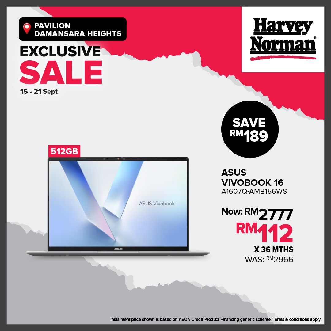 Harvey-Norman-Malaysia-Pavilion-Damansara-Heights-Mega-Sale-8 15-21 September 2025: Harvey Norman Malaysia Pavilion Damansara Heights Mega Sale with Up to 78% Off Electricals, Furniture and More