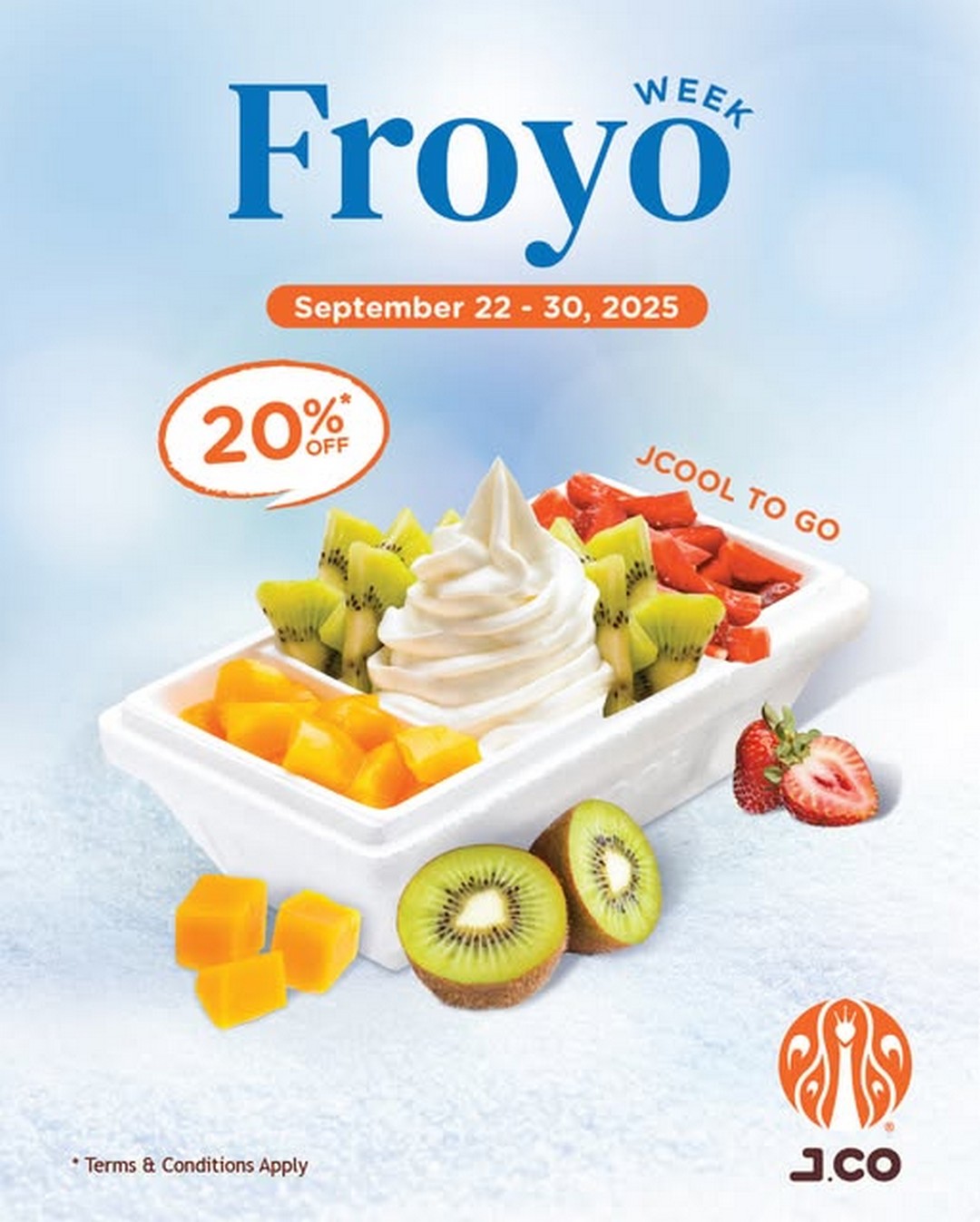 J.CO-Donuts-Coffee-Malaysia-Fruity-Froyo-Week-Promotion 22-30 September 2025: J.CO Donuts & Coffee Malaysia Fruity Froyo Week Promotion with 20% OFF JCooL To Go