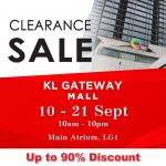 10-21 September 2025: KL Gateway Mall: Fashion & Lifestyle Clearance Sale – Discounts Up to 90%