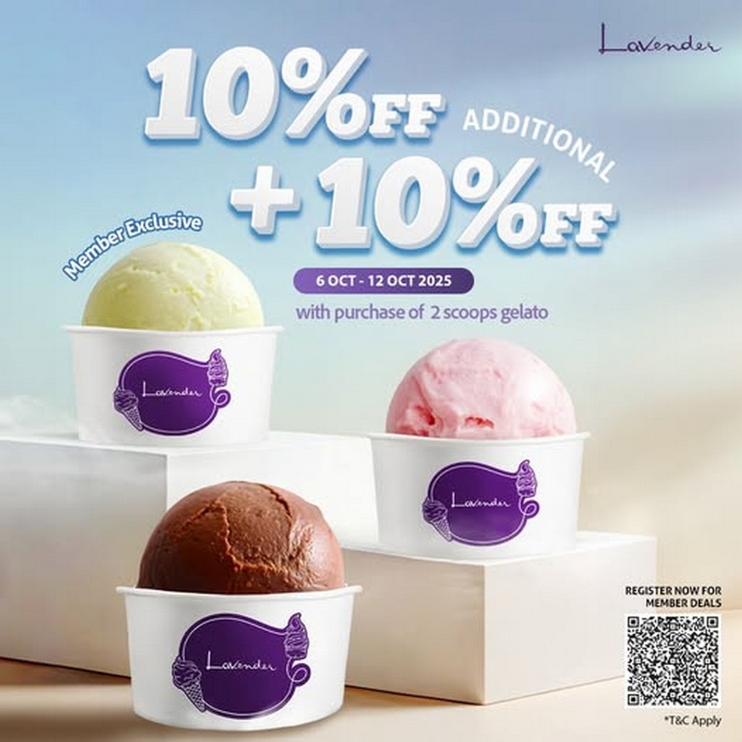 Lavender-Bakery-Malaysia-Gelato-Promotion 6-12 October 2025: Lavender Bakery Malaysia Gelato Promotion, Enjoy Double Discounts on Your Scoops at Selected Outlets