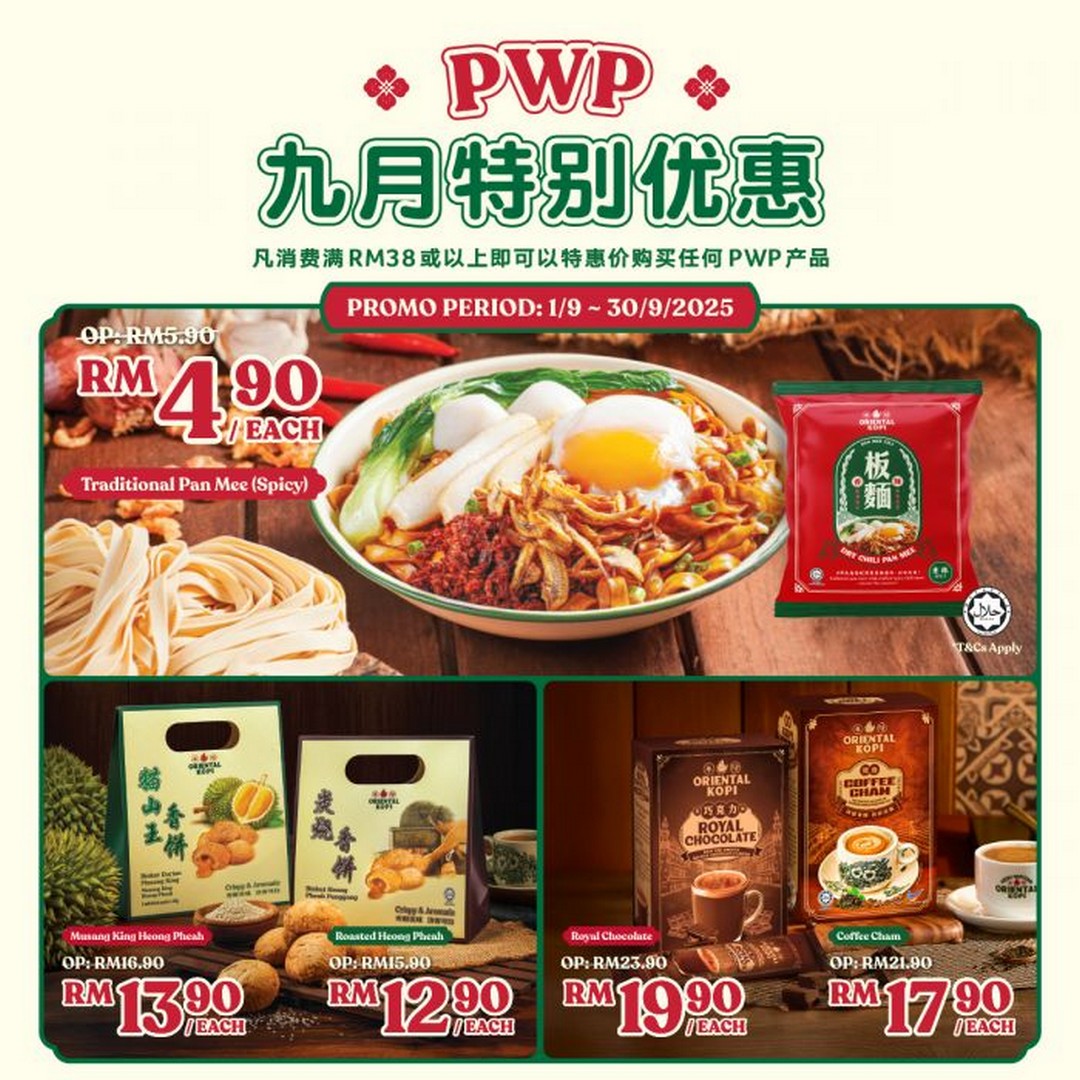Oriental-Kopi-PWP-Promotion-–-Pan-Mee-Coffee-Snacks 1-30 September 2025: Oriental Kopi PWP Promotion – Pan Mee, Coffee & Snacks from RM4.90 Sale Across Malaysia