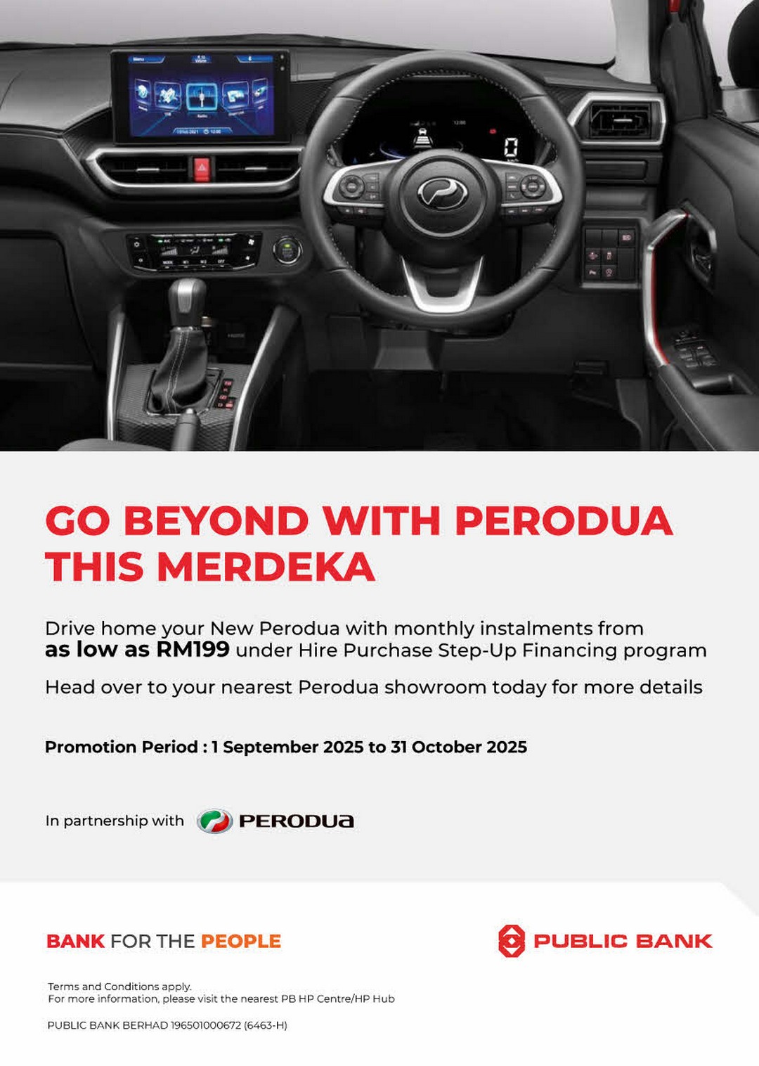 Perodua-Merdeka-Promotio 1 September-31 October 2025: Perodua Merdeka Promotion: Drive Home Your New Perodua with Low Monthly Instalments
