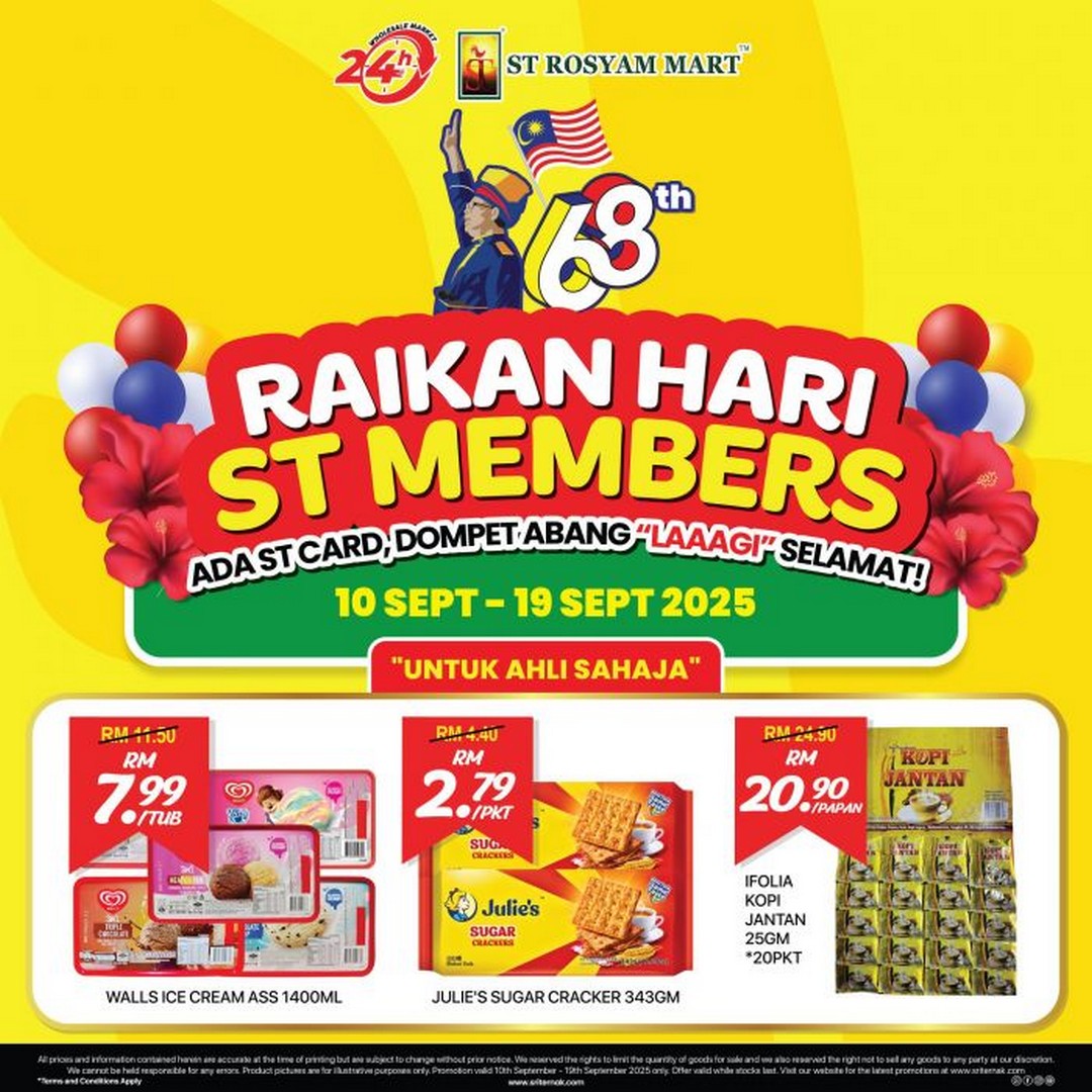 ST-Rosyam-Mart-Member-Day-Exclusive-Deals-Sale-6 10-19 September 2025: ST Rosyam Mart, Member Day Exclusive Deals Sale for ST Card Holders