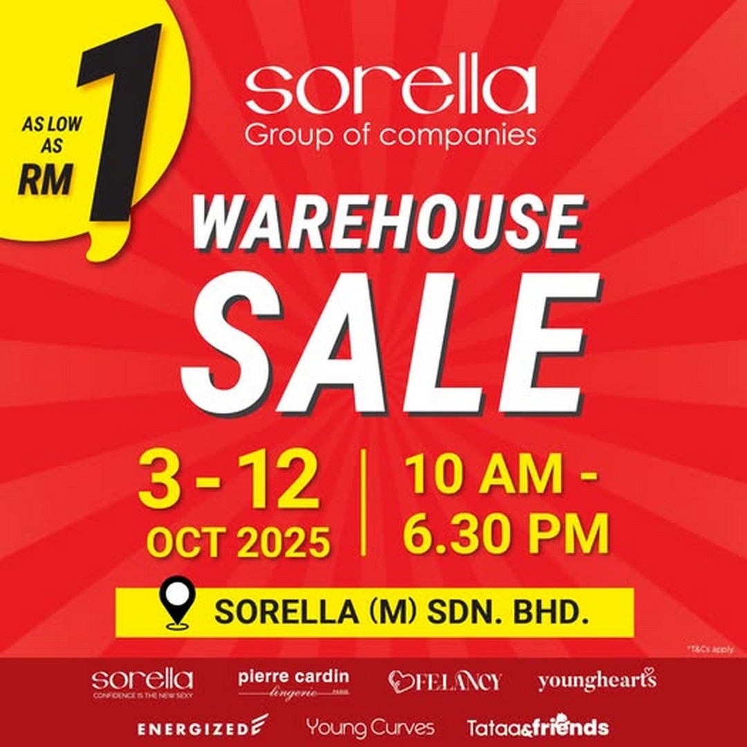 Sorella-Lingerie-Malaysia-Warehouse-Sale 3–12 October 2025: Sorella Group Warehouse Sale! Lingerie, Sleepwear & Lifestyle Accessories As Low As RM1