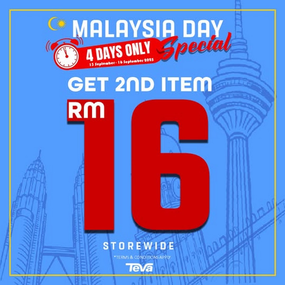 Teva-Malaysia-Malaysia-Day-Special-Storewide-Promotion 13-16 September 2025: Teva Malaysia Malaysia Day Special Storewide Promotion