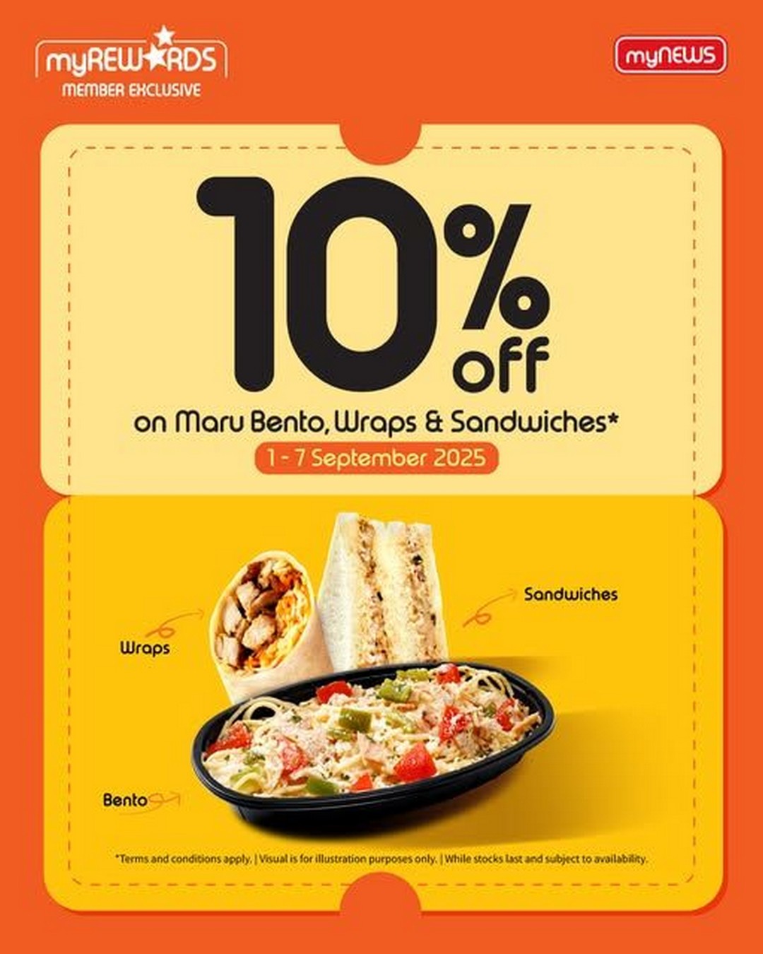 myNEWS-Malaysia-10-OFF-Maru-Bento-Wraps-Sandwiches-Promotion 1-7 September 2025: myNEWS Malaysia 10% OFF Maru Bento, Wraps & Sandwiches Promotion