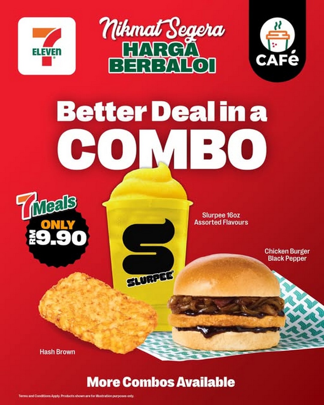 7-Eleven-Malaysia-7-Meals-Combo-Promotion 28 October 2025 onwards: 7-Eleven Malaysia: 7 Meals Combo Promotion: Great Value Burger Combos with Side and Drink