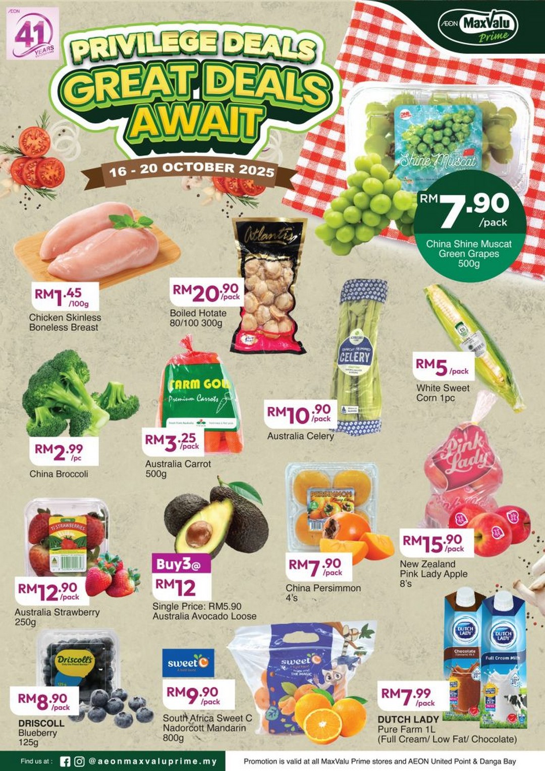 AEON-MaxValu-Prime-Weekend-Promotion 16-20 October 2025: AEON MaxValu Prime: Weekend Promotion: Incredible Savings on Fresh Produce and Essentials