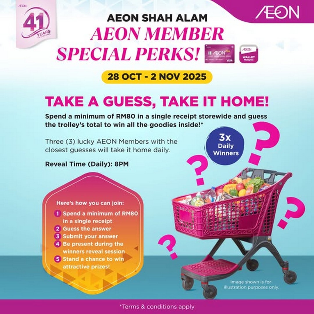 AEON-Shah-Alam-Grand-Reopening-Celebration-4 28 October–2 November 2025: AEON Shah Alam Grand Reopening Celebration: Exclusive Member Perks, Fun Games & Rewards Promotion