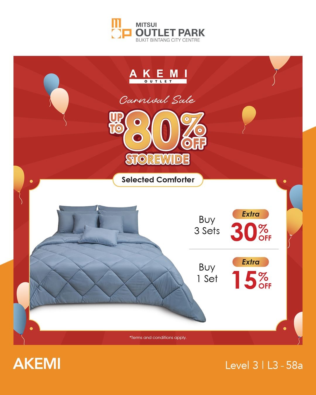 AKEMI-Outlet-Home-Essentials-Carnival-Sale-7 Now till 17 November 2025: AKEMI Outlet: Home Essentials Carnival Sale – Up to 80% OFF