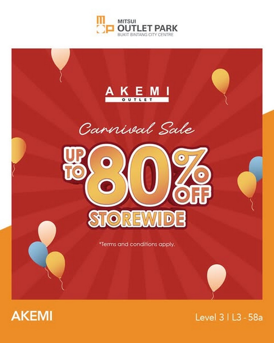 AKEMI-Outlet-Home-Essentials-Carnival-Sale Now till 17 November 2025: AKEMI Outlet: Home Essentials Carnival Sale – Up to 80% OFF