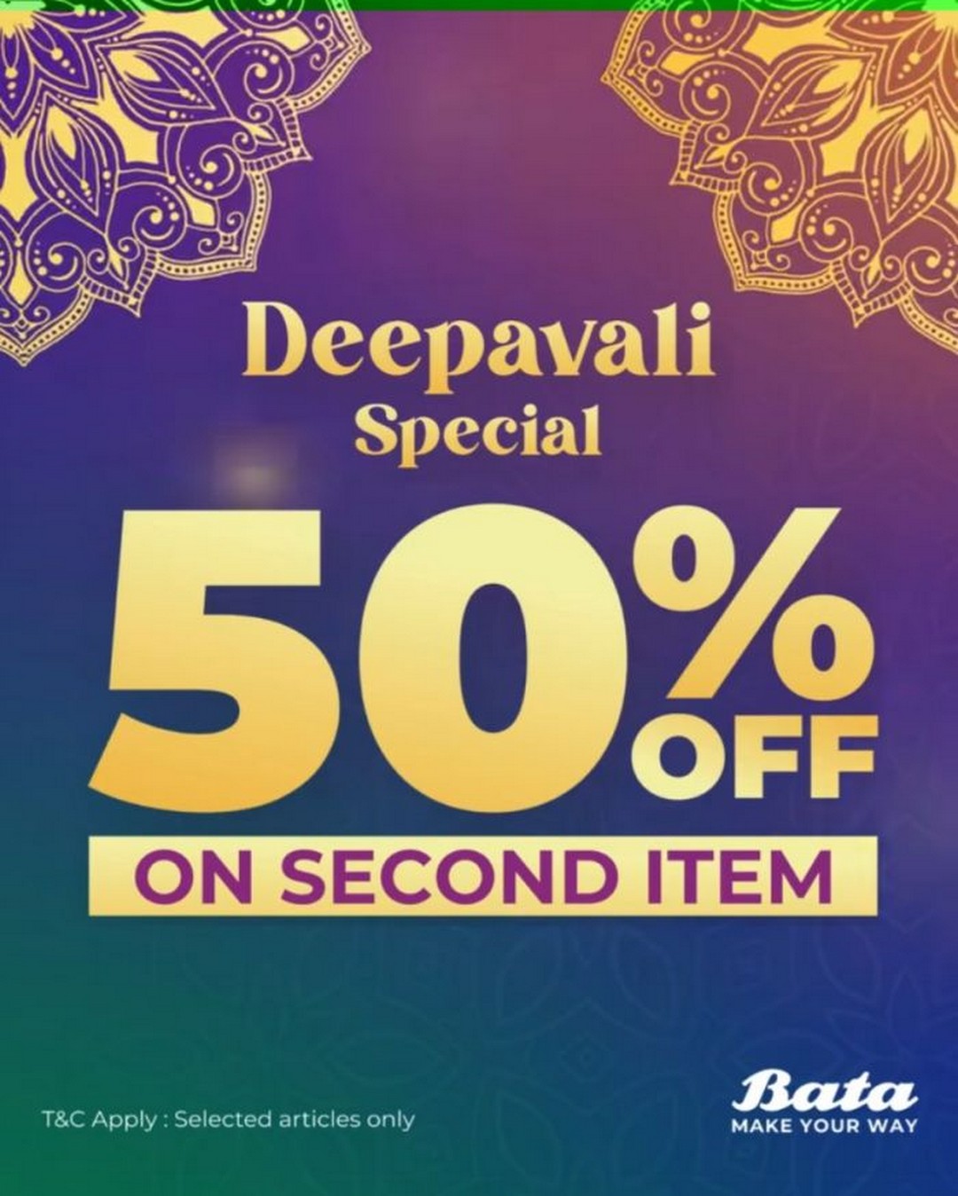 Bata-Malaysia-Deepavali-Promotion-2025 17 October 2025 onwards: Bata Malaysia Deepavali Promotion 2025: Buy One Get 50% Off Second Item In-Store