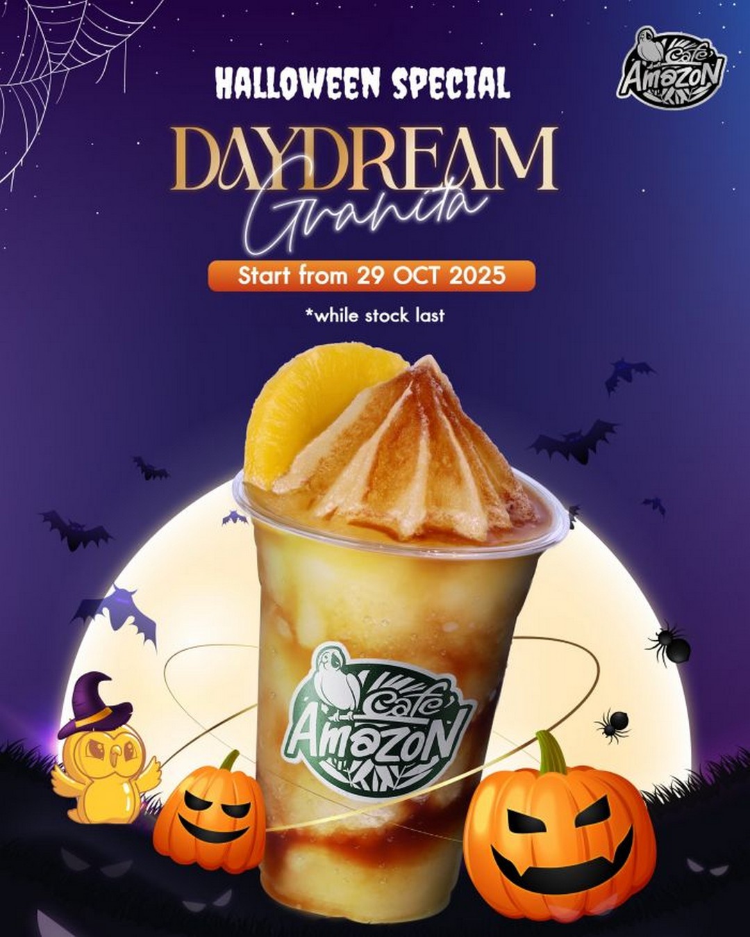Cafe-Amazon-Malaysia-Halloween-Special-Daydream-Granita-Launch 29 October 2025 Onward: Café Amazon Malaysia: Halloween Special Daydream Granita Launch: Limited-Time Festive Promotion