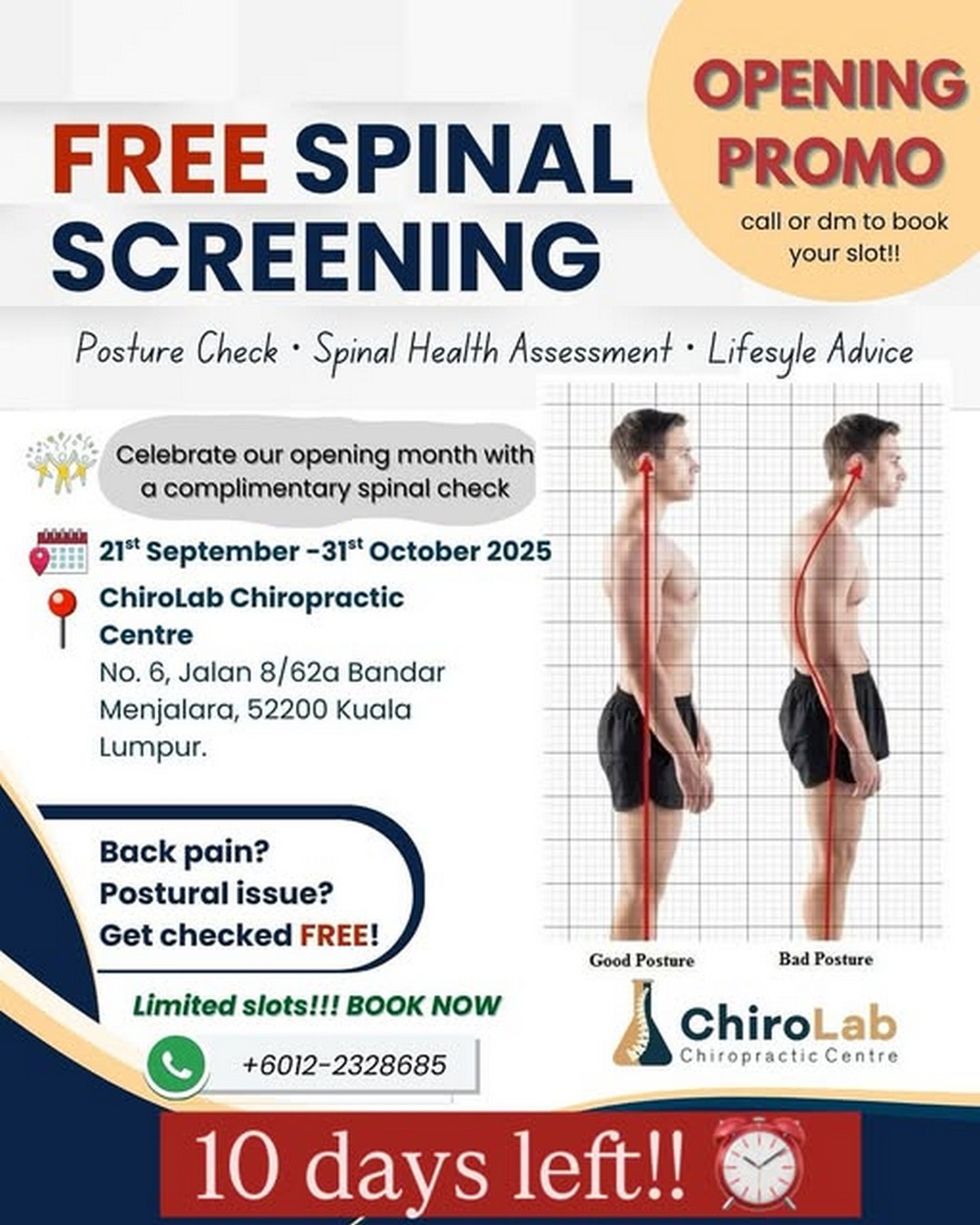 ChiroLab-Chiropractic-Centre-Free-Spine-Check-Promotion Now till 31 October 2025: ChiroLab Chiropractic Centre Free Spine Check Promotion