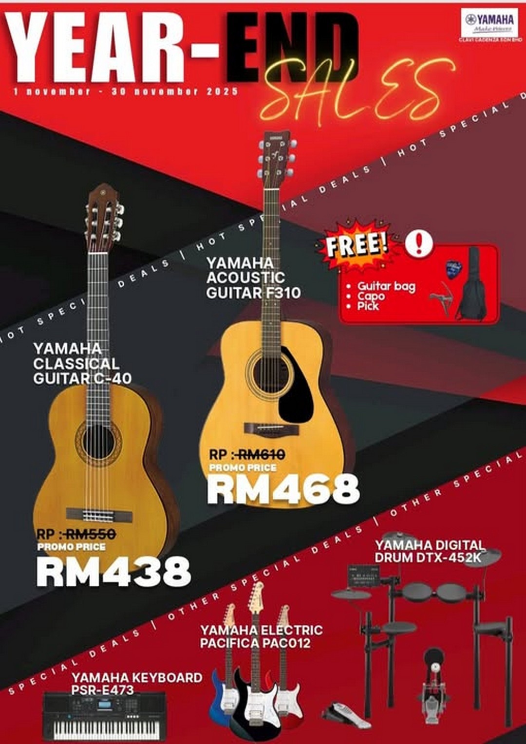 Clavi-Cadenza-Yamaha-Music-Puchong-Year-End-Sale 1-30 November 2025: Clavi Cadenza Yamaha Music Puchong Year-End Sale: Discover Amazing Deals on Guitars, Drums and More