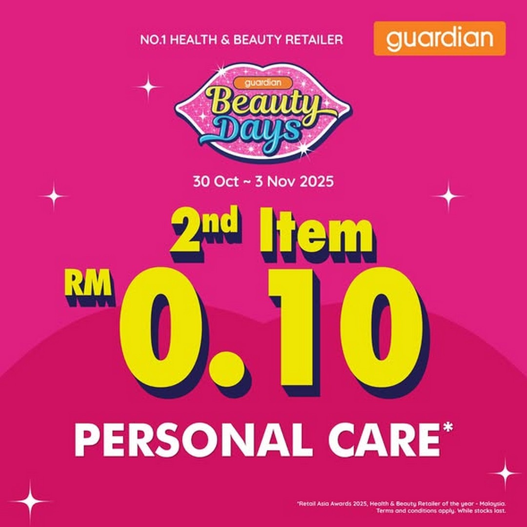 Guardian-Malaysia-Buy-1-Get-2nd-Item-for-RM0.10-Personal 30 October–3 November 2025: Guardian Malaysia: Buy 1 Get 2nd Item for RM0.10 Personal Care Promotion