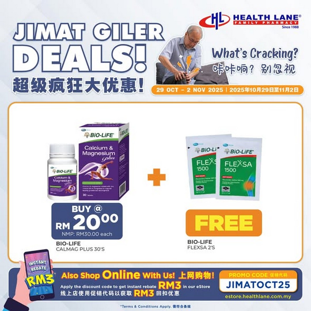 Health-Lane-Family-Pharmacy-Jimat-Giler-Deals-Promotion-3 29 October–2 November 2025: Health Lane Family Pharmacy: Jimat Giler Deals Promotion Featuring FREE Lee Kum Kee Panda Less Salty Oyster Sauce & Up to 35% OFF Trusted Health Brands