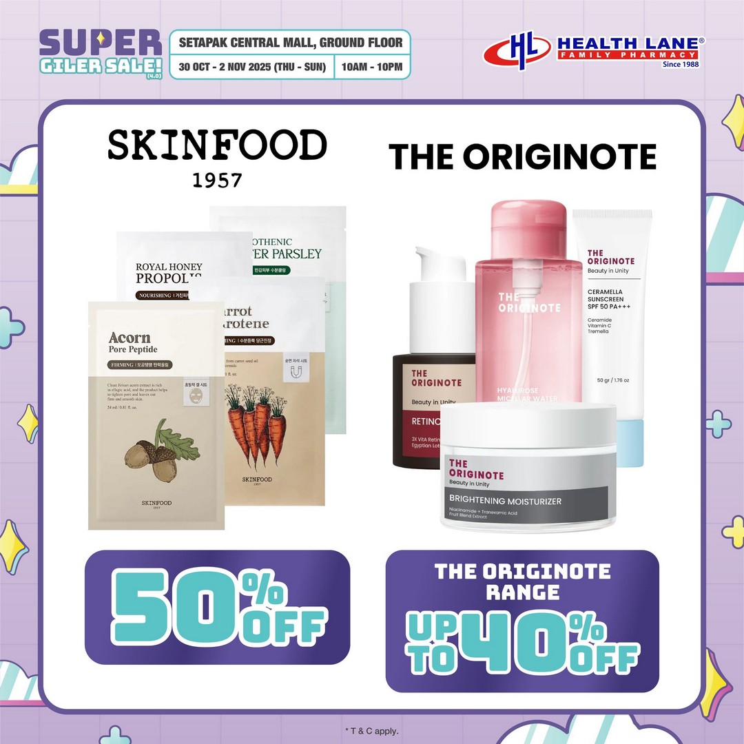 Health-Lane-Family-Pharmacy-Malaysia-Super-Giler-Sale-4.0-15 30 October–2 November 2025: Health Lane Family Pharmacy Malaysia: Super Giler Sale 4.0 Health & Beauty Fair Promotion at Setapak Central Mall
