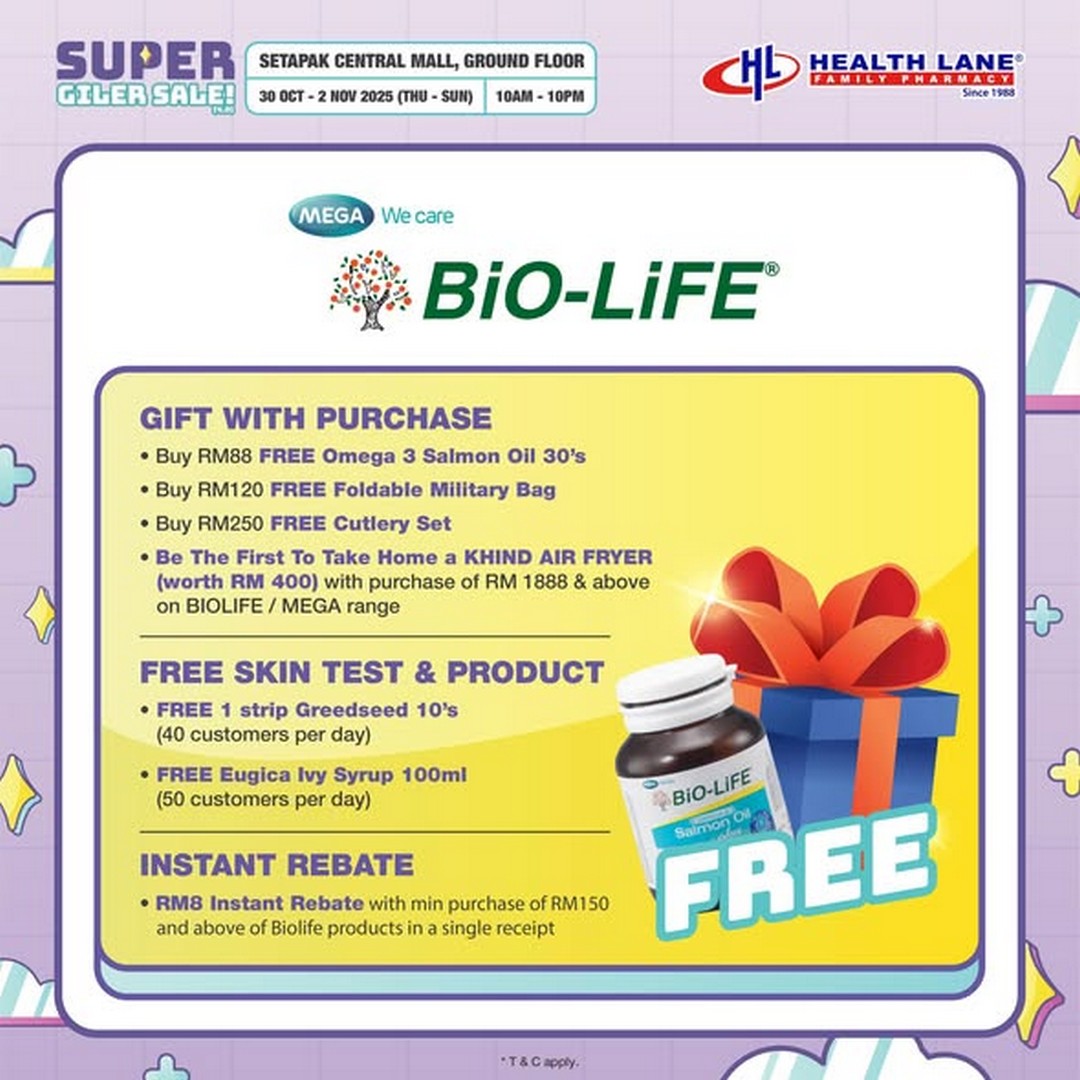 Health-Lane-Family-Pharmacy-Malaysia-Super-Giler-Sale-4.0-2 30 October–2 November 2025: Health Lane Family Pharmacy Malaysia: Super Giler Sale 4.0 Health & Beauty Fair Promotion at Setapak Central Mall