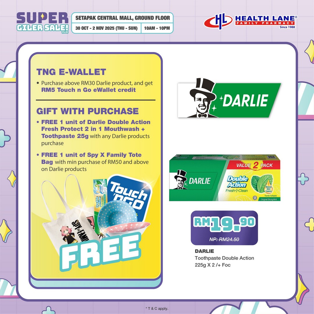 Health-Lane-Family-Pharmacy-Malaysia-Super-Giler-Sale-4.0-5 30 October–2 November 2025: Health Lane Family Pharmacy Malaysia: Super Giler Sale 4.0 Health & Beauty Fair Promotion at Setapak Central Mall