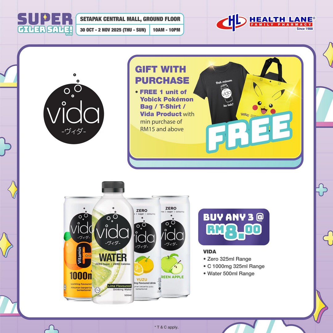 Health-Lane-Family-Pharmacy-Malaysia-Super-Giler-Sale-4.0-9 30 October–2 November 2025: Health Lane Family Pharmacy Malaysia: Super Giler Sale 4.0 Health & Beauty Fair Promotion at Setapak Central Mall