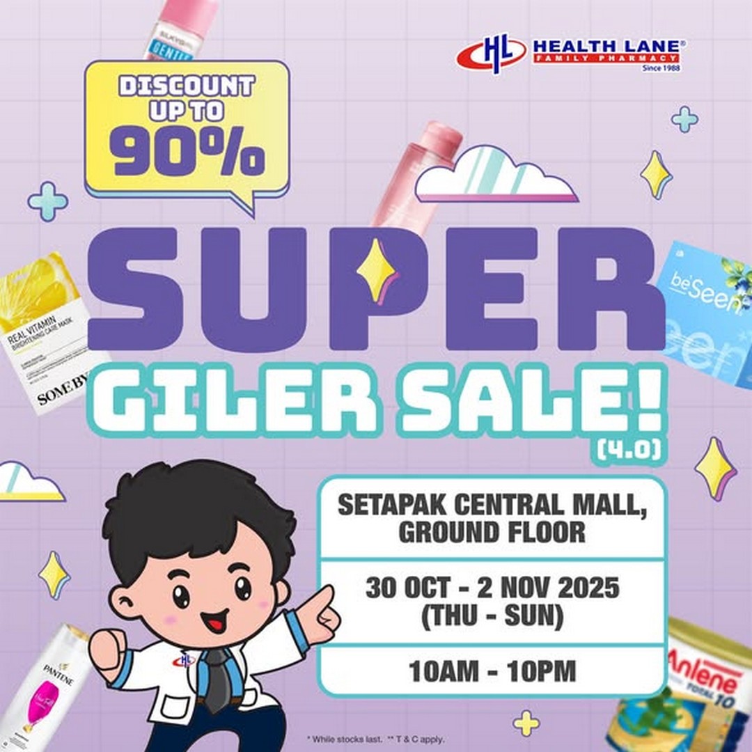 Health-Lane-Family-Pharmacy-Malaysia-Super-Giler-Sale-4.0 30 October–2 November 2025: Health Lane Family Pharmacy Malaysia: Super Giler Sale 4.0 Health & Beauty Fair Promotion at Setapak Central Mall