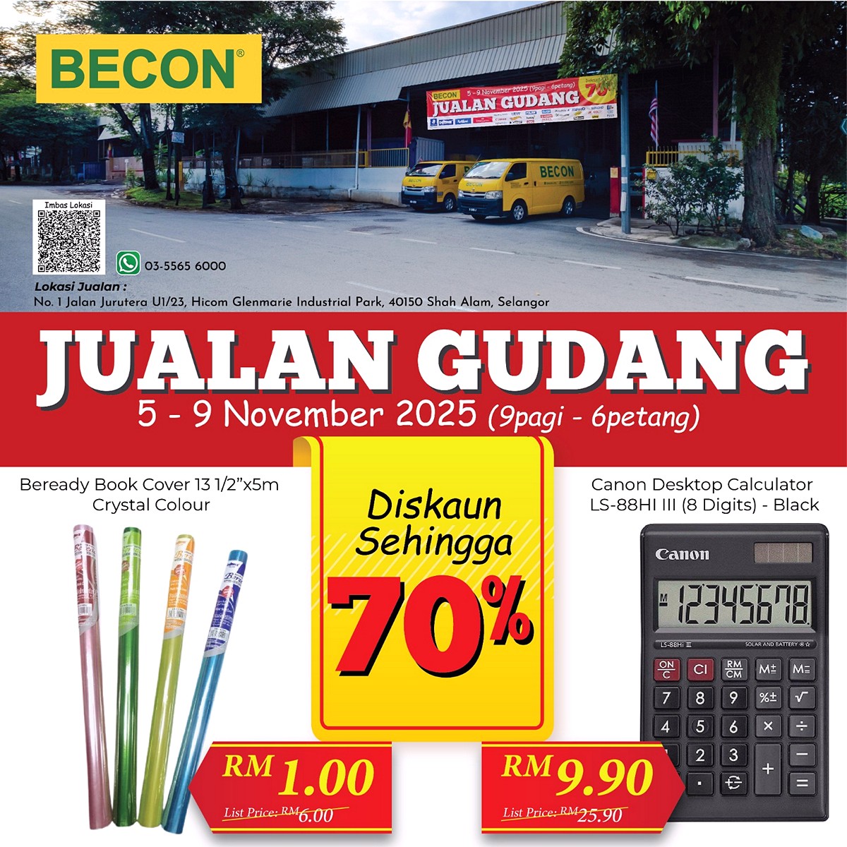IMG-20251024-WA0006 5-9 Nov 2025: BECON Warehouse Sale in Shah Alam! Up to 70% OFF Stationery, Paper, Office & School Supplies