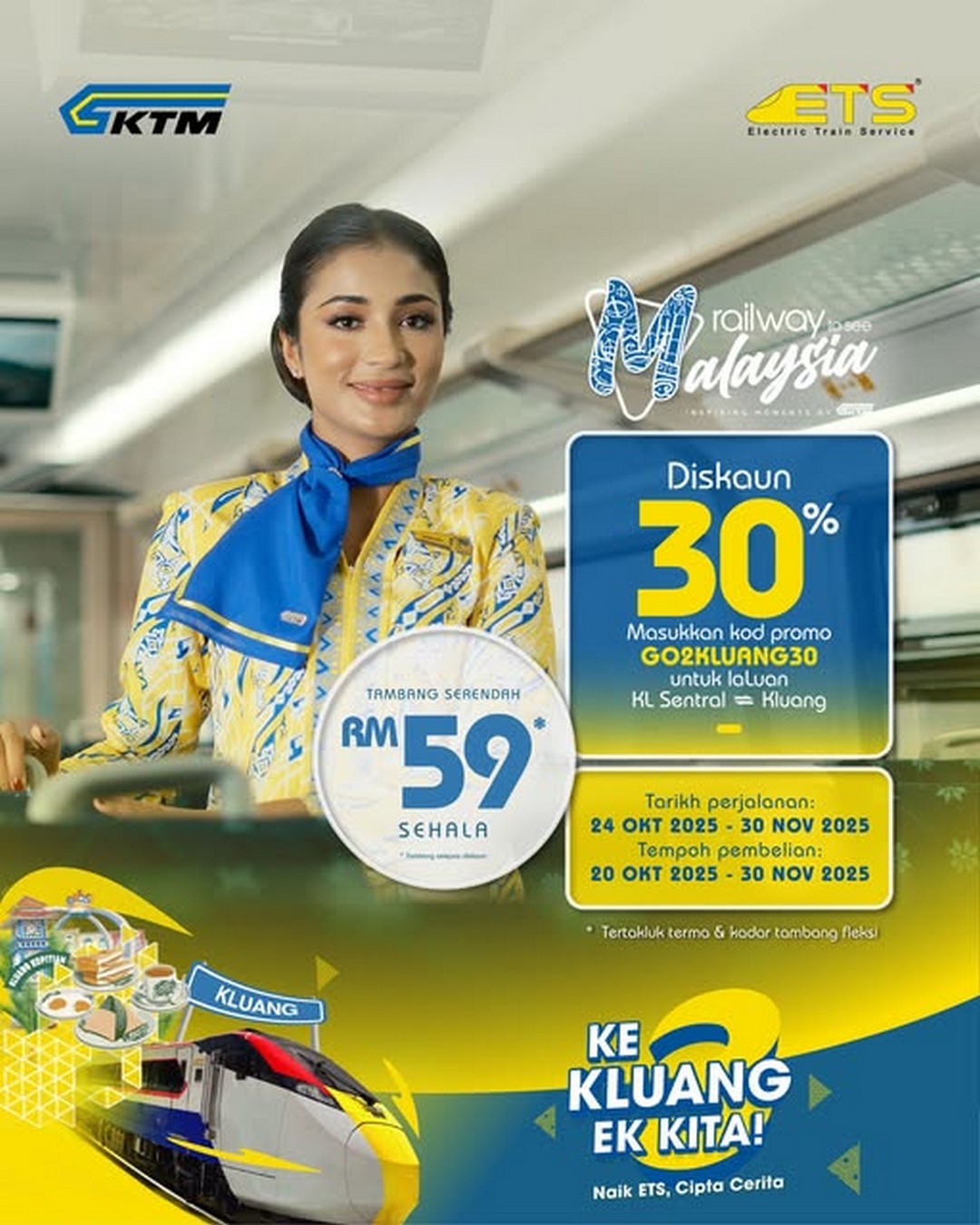 KTM-Berhad-Special-Promo-Code-Discount-on-Train 20 October-30 November 2025: KTM Berhad: Special Promo Code Discount on Train Tickets Promotion