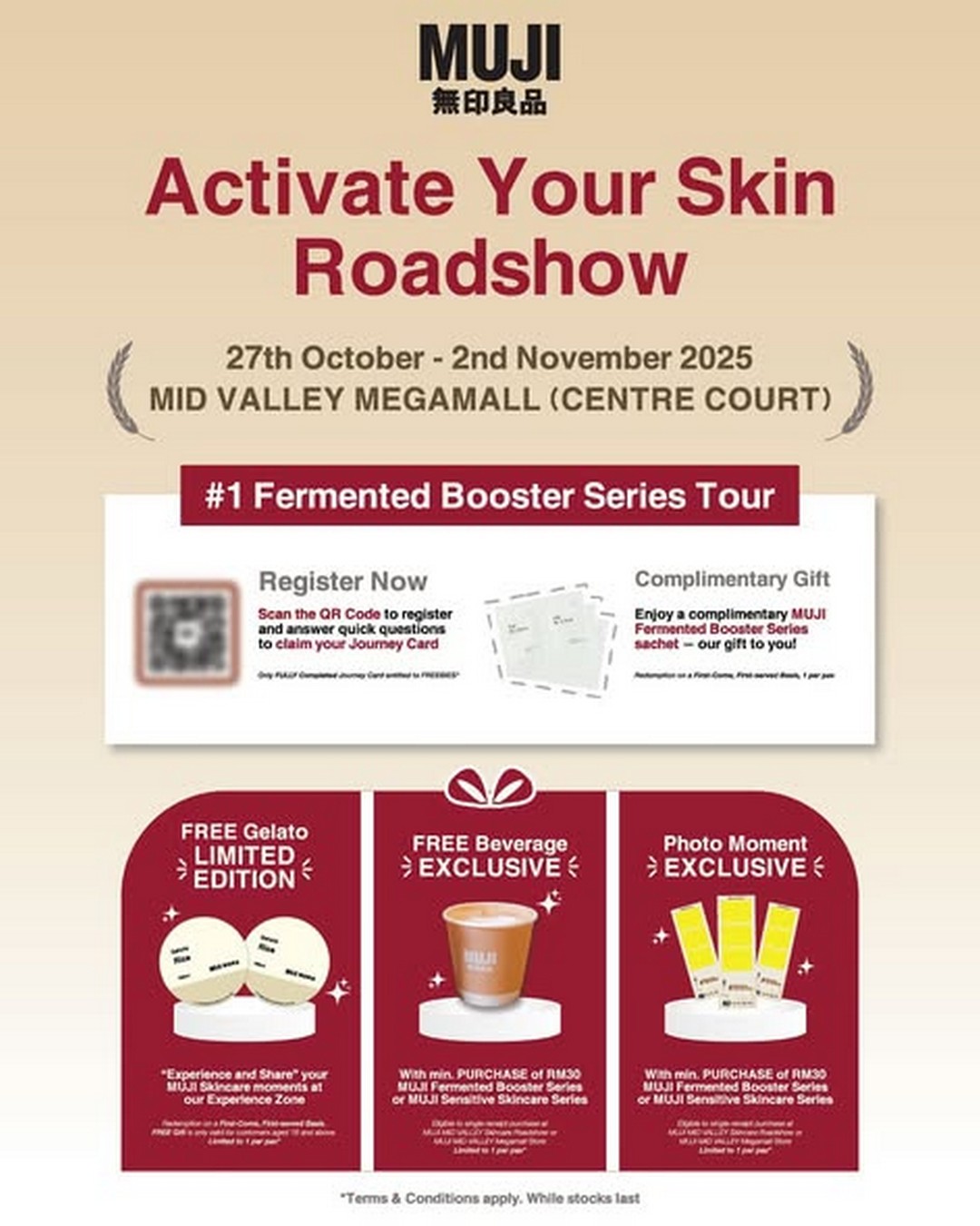 MUJI-Malaysia-Fermented-Booster-Series-Roadshow-Skincare-1 27 October–2 November 2025: MUJI Malaysia: Fermented Booster Series Roadshow Skincare Promotion at Mid Valley Megamall