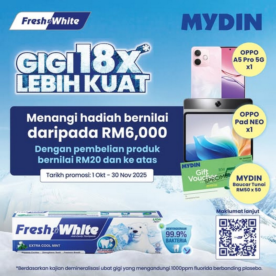 MYDIN-Malaysia-Fresh-White-Contest-Promotion 1–30 November 2025: MYDIN Malaysia Fresh & White Contest Promotion – Win Exciting Prizes Worth Over RM6,000 Nationwide