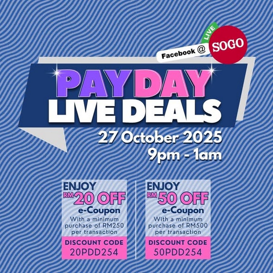 SOGO-Malaysia-Payday-Live-Shopping-Night 27 October 2025 onwards: SOGO Malaysia: Payday Live Shopping Night – Exclusive e-Coupons & Special Offers Promotion